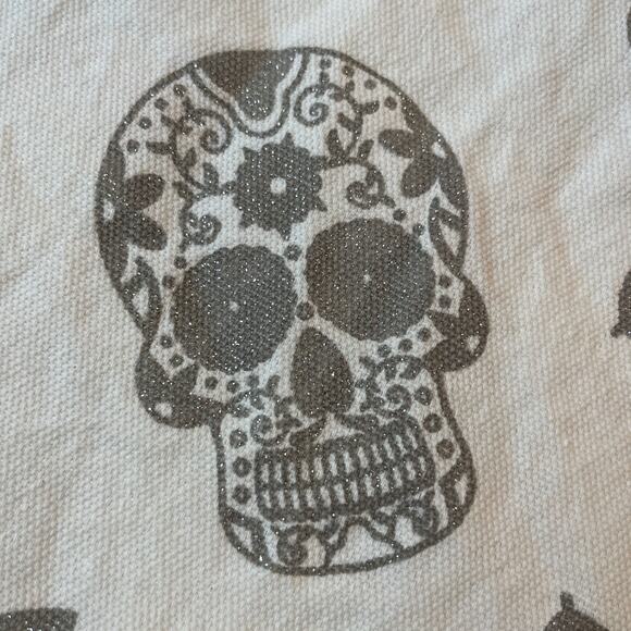 Spellbound Glittery Skulls Table Runner Halloween 14.5"x68" Party Fall Autumn - Picture 4 of 7